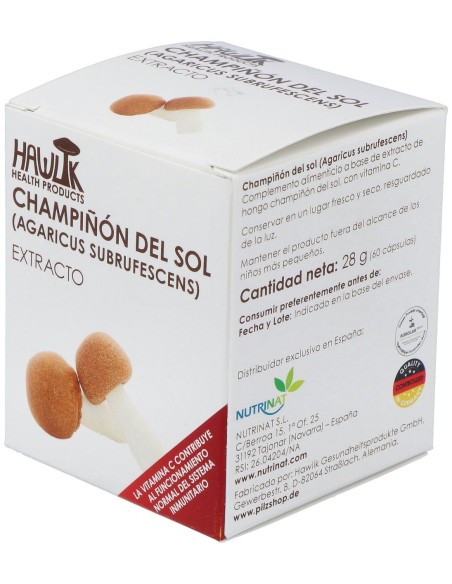 Champiñon Del Sol Extracto Puro 60Vcaps.