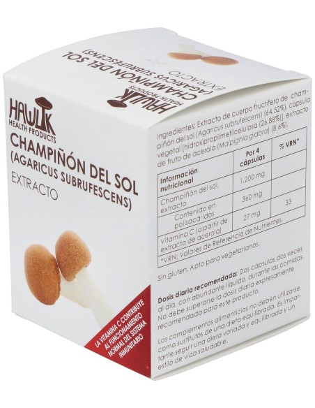 Champiñon Del Sol Extracto Puro 60Vcaps.