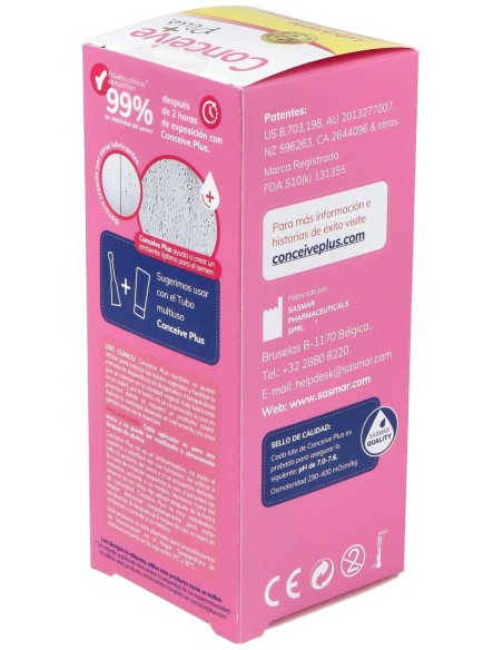 Lubricante Conceive Plus 8 Aplicadores Unidosi