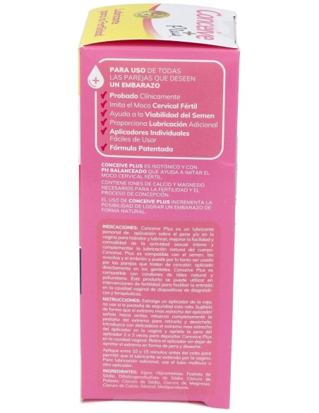 Lubricante Conceive Plus 8 Aplicadores Unidosi