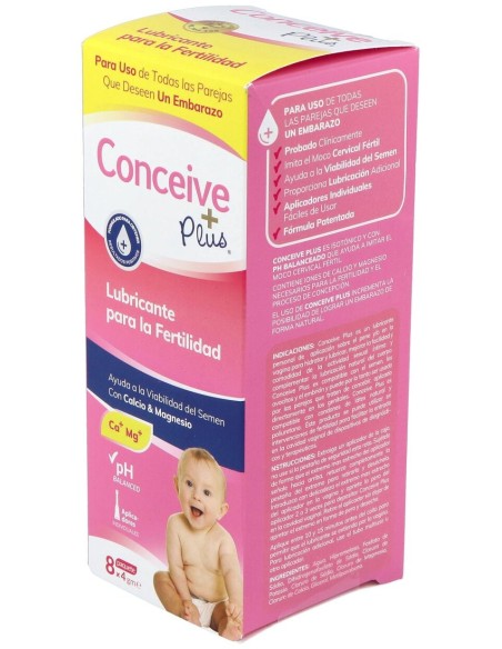 Lubricante Conceive Plus 8 Aplicadores Unidosi