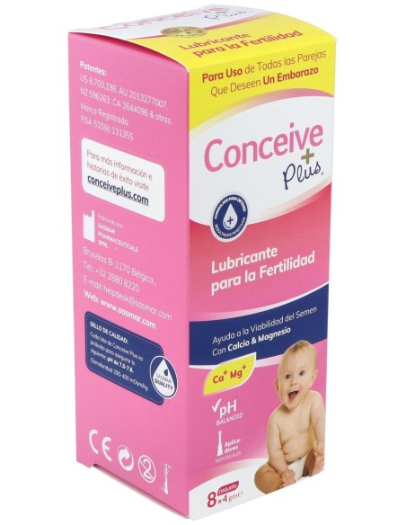 Lubricante Conceive Plus 8 Aplicadores Unidosi