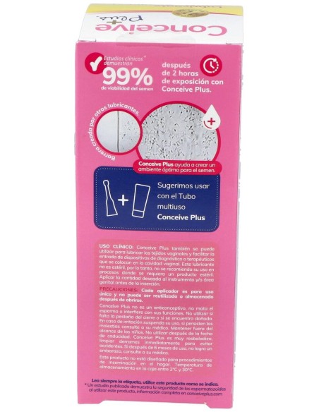 Lubricante Conceive Plus 8 Aplicadores Unidosi