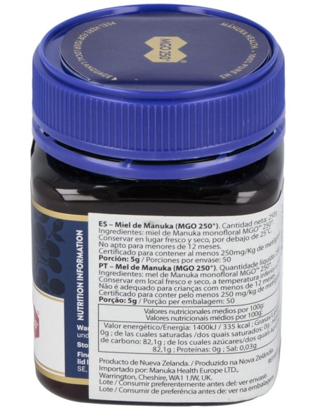 Manuka Miel De Manuka Mgo 250+ 250G