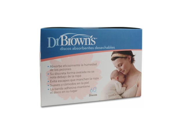 Dr. Brown'S Discos Absorbentes Desechables, 60 Uds