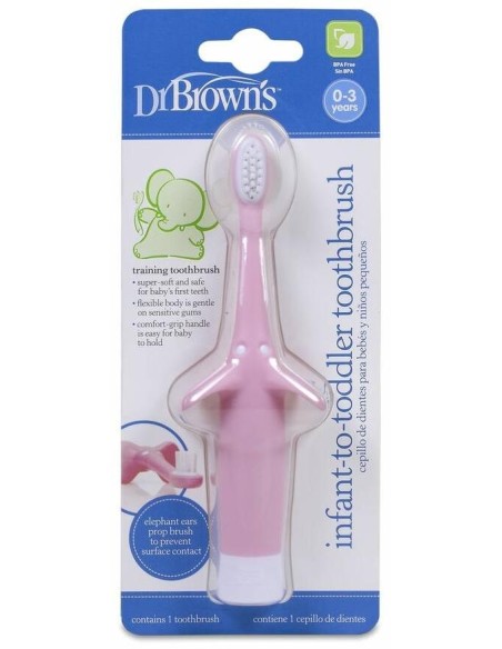 Dr. Brown'S Cepillo De Dientes Infantil Rosa, 1 Ud