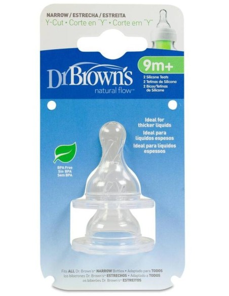 Dr. Brown'S Natural Flow Tetina Estándar Cereales +9M, 2 Uds