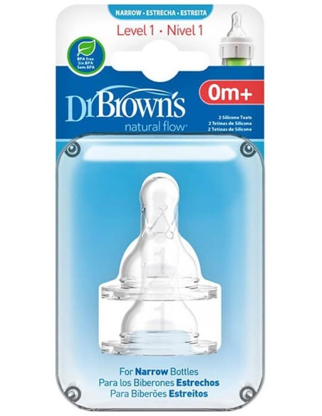 Dr. Brown'S Natural Flow Tetina Estándar Nivel 1, 2 Uds