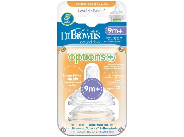 Dr. Brown'S Options+ Tetina Boca Ancha Cereales...