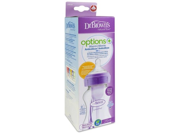 Dr. Brown'S Options+ Biberón Boca Ancha Morado...
