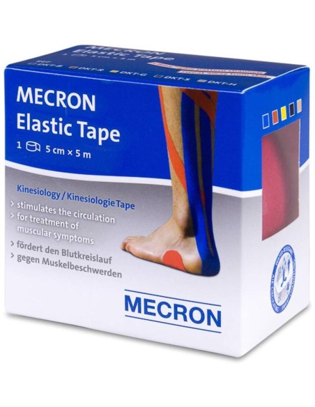 Mecron Elastic Tape Venda Muscular Rojo, 5 Cm X 5 M