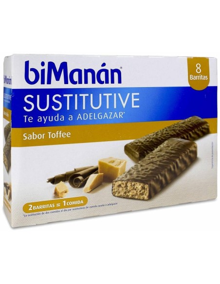 Bimanán Beslim Barritas Sabor Toffee Caramelo, 10 Barritas