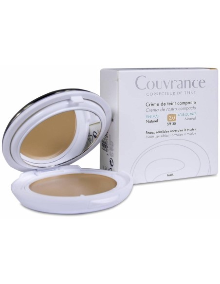 Couvrance Maquillaje Crema Compacta Mate Piel Normal O Mixta Natural 9,5 Gr