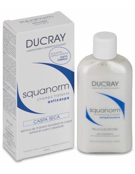 Ducray Squanorm Champú Tratante Anticaspa Caspa Seca, 200 Ml