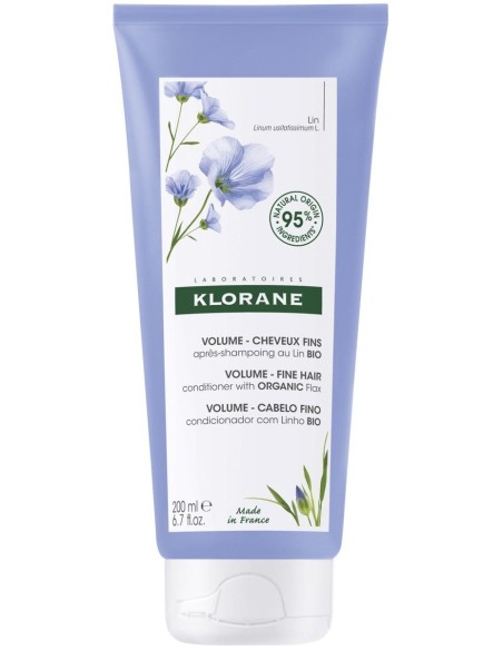 Klorane Bálsamo Para Después Del Champú A Las Fibras De Lino, 200 Ml