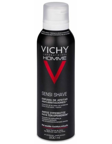 Vichy Homme Espuma De Afeitar Piel Sensible, 200 Ml