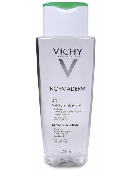 Vichy Normaderm Solución Micelar 3 En 1 Pieles Sensibles Con Imperfecciones, 200 Ml
