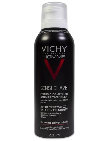 Vichy Homme Espuma De Afeitar Piel Sensible, 200 Ml