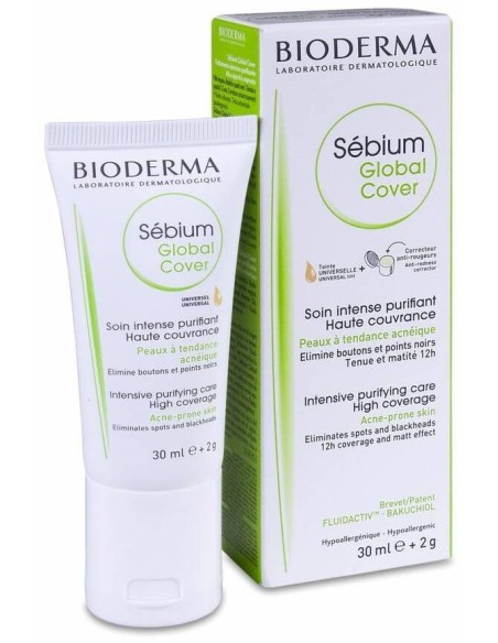 Sébium Global Cover Cubre Y Elimina Imperfecciones, Antiacné, Poros Y Puntos Negros Bioderma - Perfumes Club
