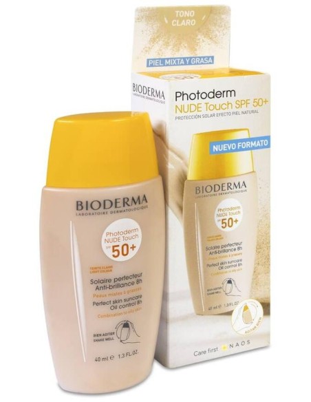 Bioderma Photoderm Nude Touch Spf 50+ Claro, 40 Ml