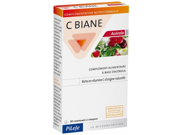 Pileje C-Biane, 20 Comprimidos Masticables