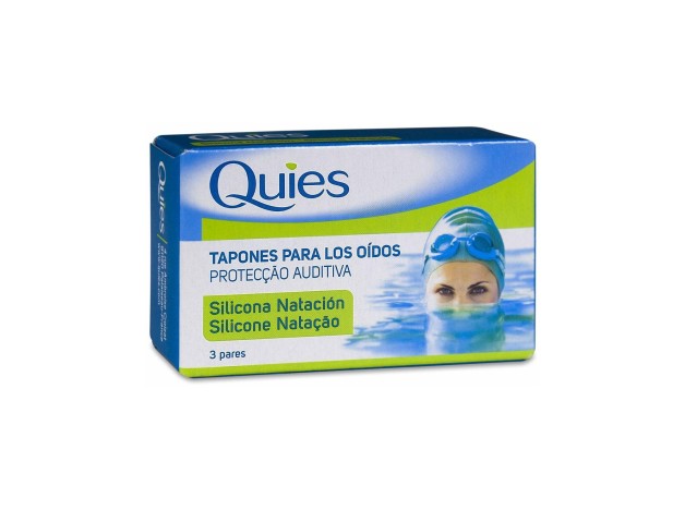Tapones Natacion Silicona Adultos 6Ud. Quies