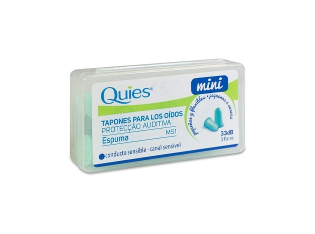 Quies Tapón Espuma Mini 33 Db (3 Pares)