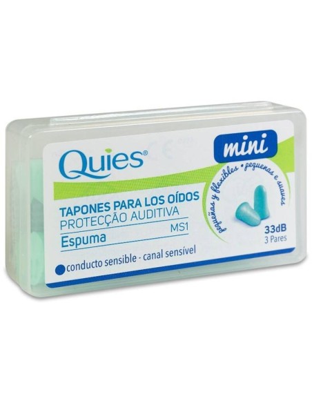 Quies Tapón Espuma Mini 33 Db (3 Pares)
