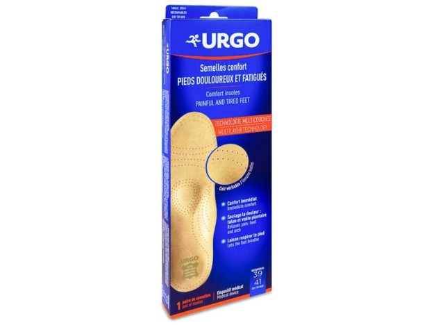 Urgo Plantillas Confort Talla 39 A 41, 1 Par