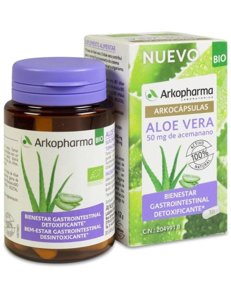 Arkopharma Arkocápsulas Aloe Vera Bio, 30 Cápsulas