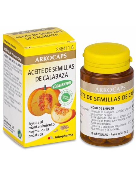 Arkopharma Arkocápsulas Aceite De Semillas De Calabaza, 50 Cápsulas
