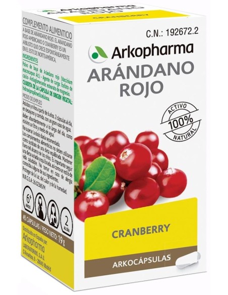 Arkopharma Arkocápsulas Cranberry, 45 Cápsulas