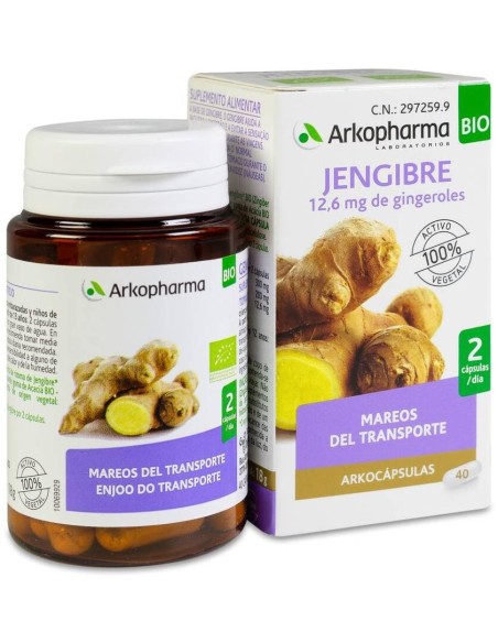 Arkopharma Arkocápsulas Jengibre 365 Mg, 40 Cápsulas