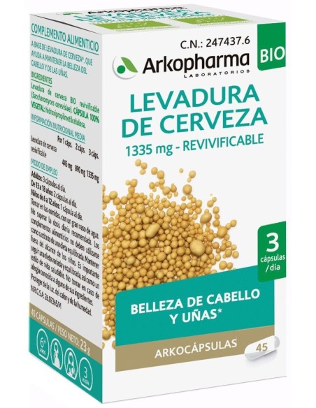 Arkopharma Arkocápsulas Levadura De Cerveza, 48 Cápsulas