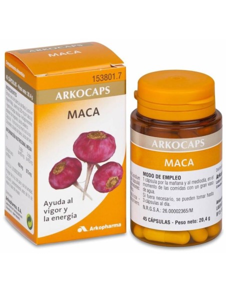 Arkopharma Arkocápsulas Maca 225 Mg, 45 Cápsulas