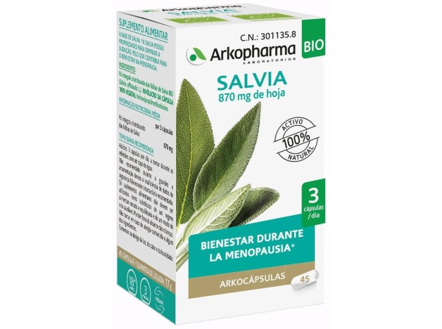 Arkopharma Arkocápsulas Salvia, 50 Cápsulas