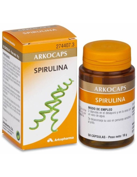 Arkopharma Arkocápsulas Spirulina, 50 Cápsulas