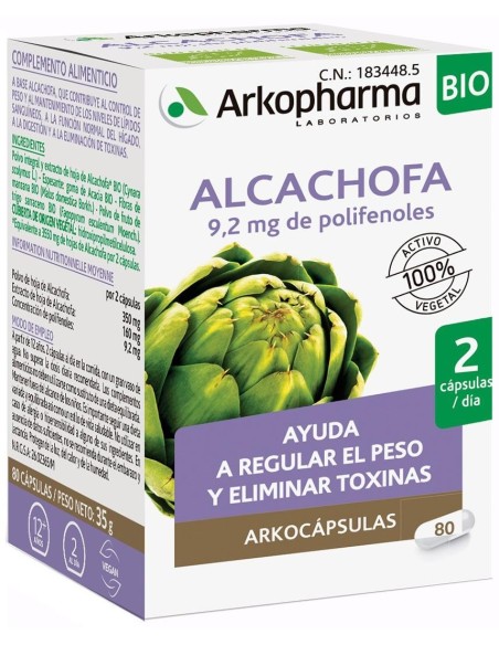 Arkopharma Arkocápsulas Alcachofa, 80 Cápsulas