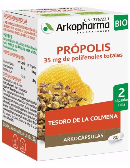Arkopharma Arkocápsulas Própolis, 80 Cápsulas