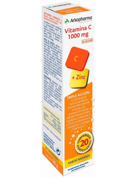 Arkopharma Arkovital Vitamina C 1000 Mg, 20 Comprimidos