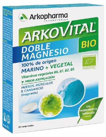 Arkopharma Arkovital Doble Magnesio Bio, 30 Comprimidos