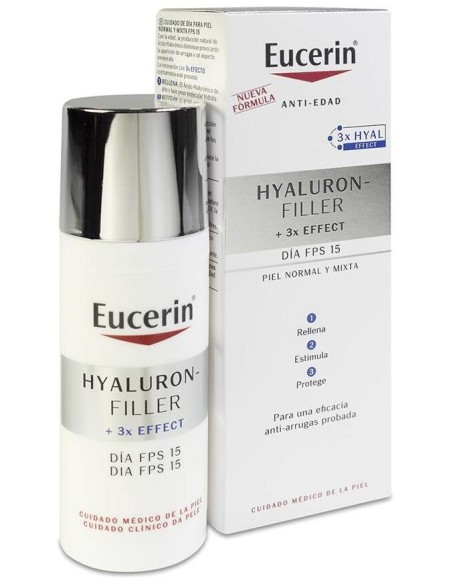 Eucerin Hyaluron Filler Antiarrugas Día Spf 15+ Piel Normal Y Mixta, 50 Ml