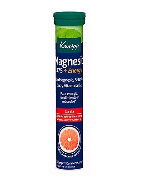 Magnesium 375 + Energy Comprimidos Efervescentes 15 U