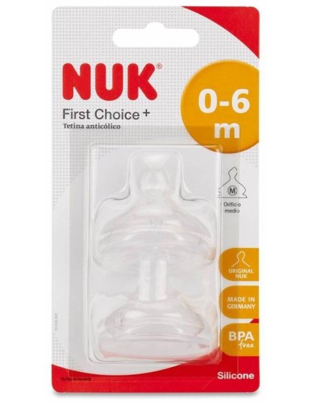 Nuk Fc Tetina Anticólico De Silicona T-1 Orificio M 2Uds