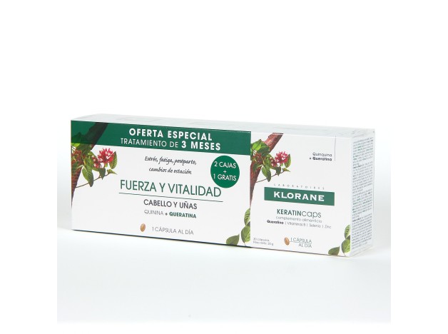 Klorane Trio Keratincaps 3 x 30 Cápsulas