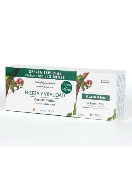 Klorane Trio Keratincaps 3 x 30 Cápsulas