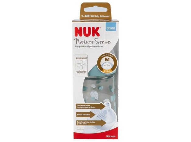 Biberon Nature Sense Tc Cristal 0-6 S Silico 240Ml