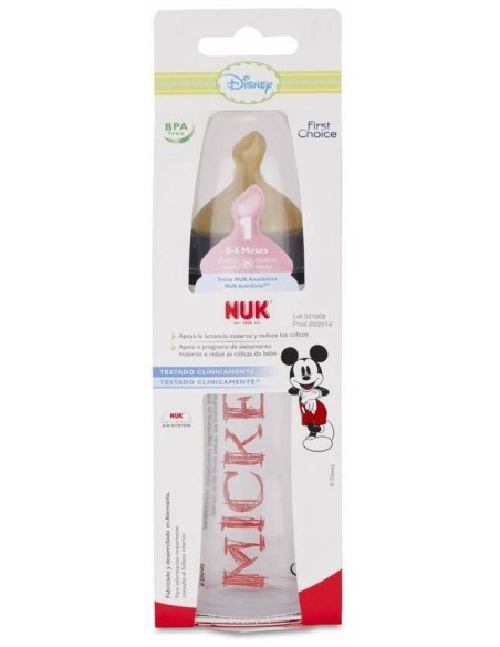 Nuk Biberón Fc+ Pp Con Tetina De Látex Mickey Mouse 0-6 Meses 300Ml