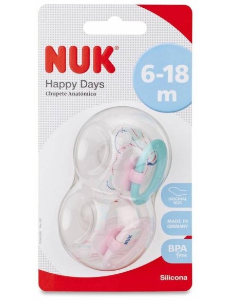 Nuk Chupete Classic Silicona 6-18 Meses, 2 Unidades