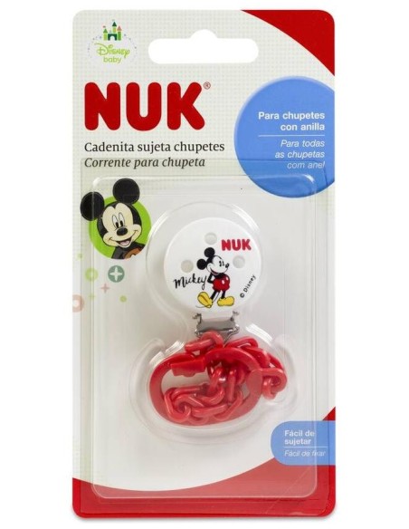 Nuk Cinta Sujeta Chupetes Mickey, 1 Unidad